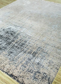  ESK-9014 Classic Gray/Pastel Blue Hand Knotted Rug